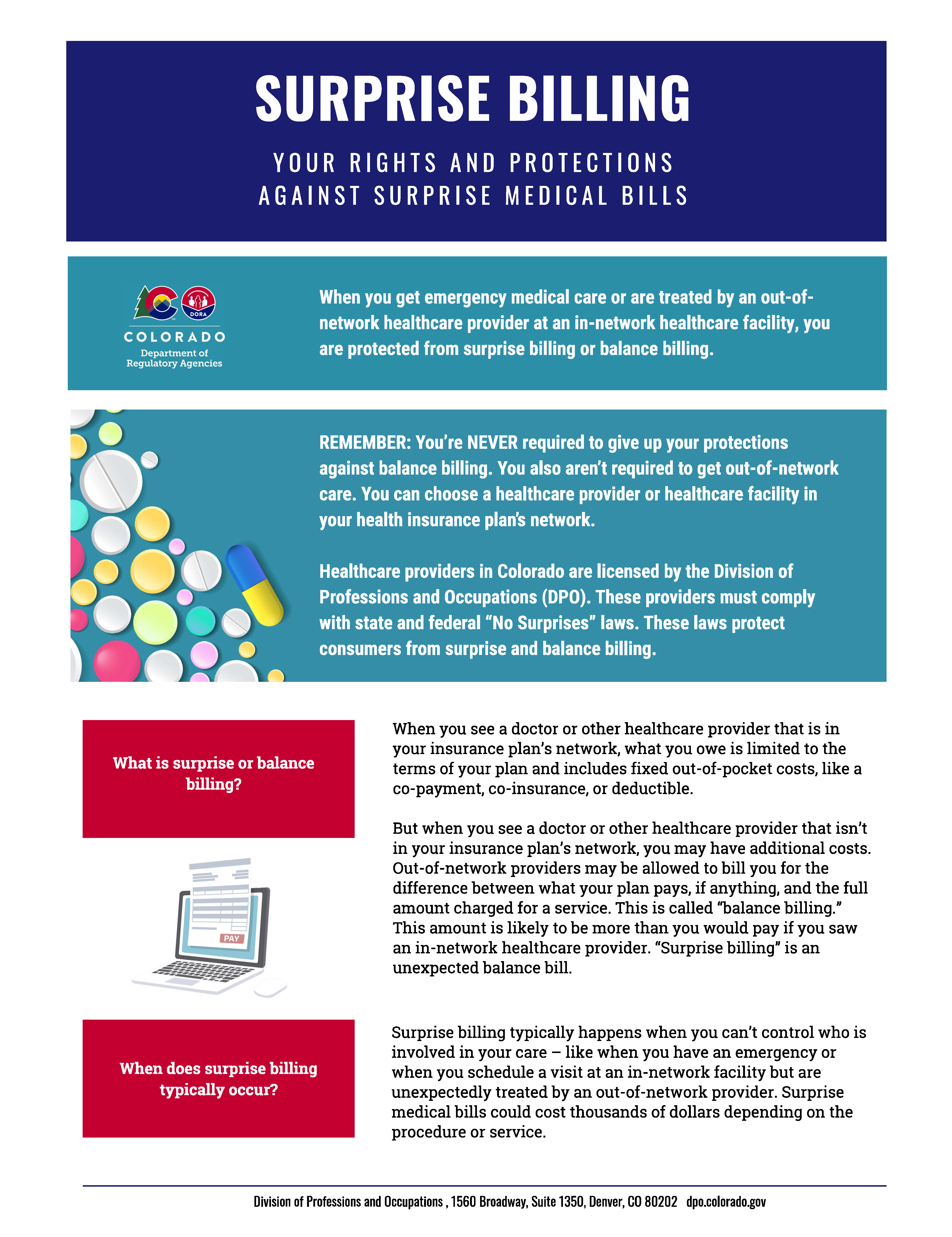 Surprise Billing Information