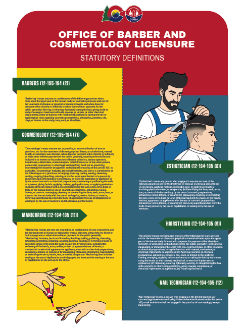 A guide to the Barber and Cosmetology Statutory Definitions